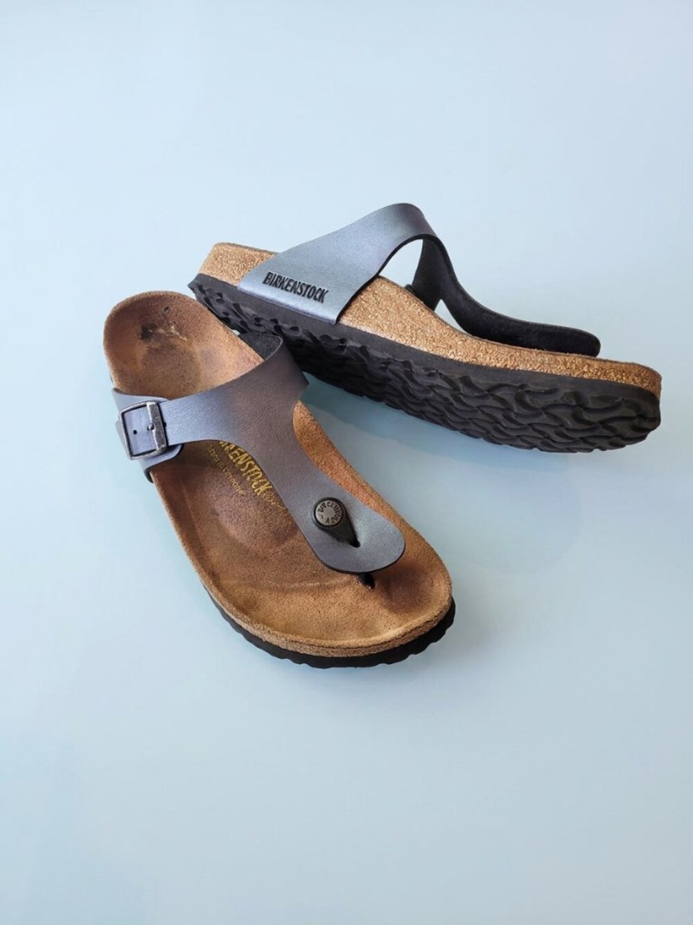 Birkenstock Gizeh Sandal Steel Blue Size 41